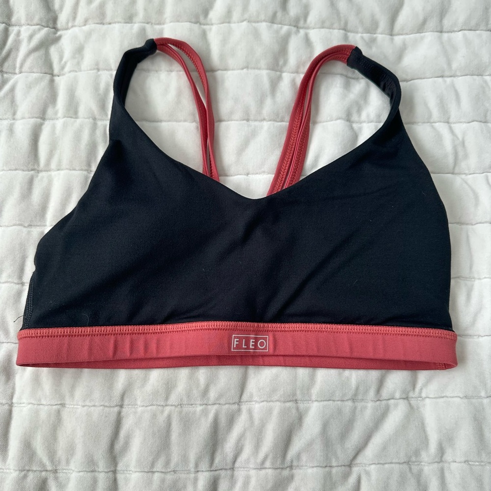 Fleo Black and Red Sports Bra